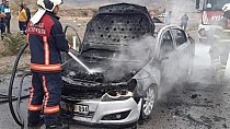 Araba yandı - haberi