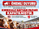 PAZAR YERİ KAPANDI